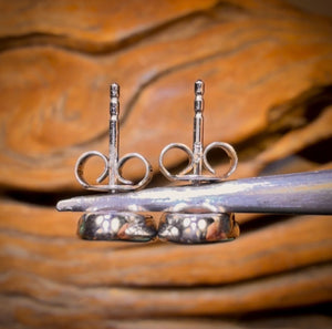 Sterling Silver - Australian Boulder Opal Doublet Stud Earrings