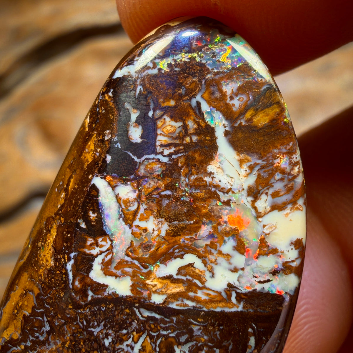 42.2cts - Multicolour Tribal Yowah Nut Opal