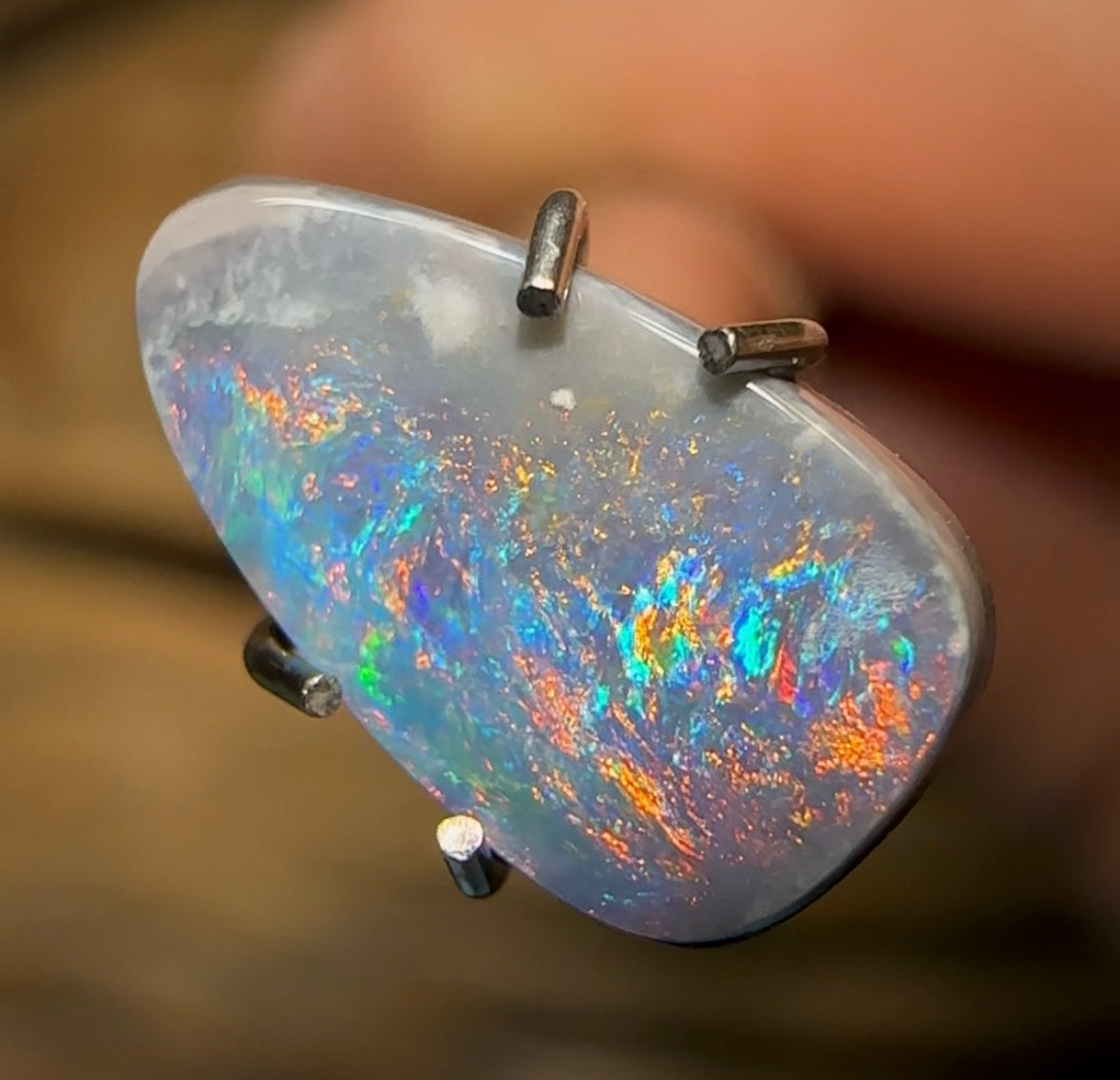 0.8cts - Solid Lightning Ridge Black Opal - Opal Whisperers