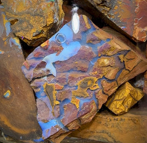 138.2grms - Australian Boulder Opal Rough Jar