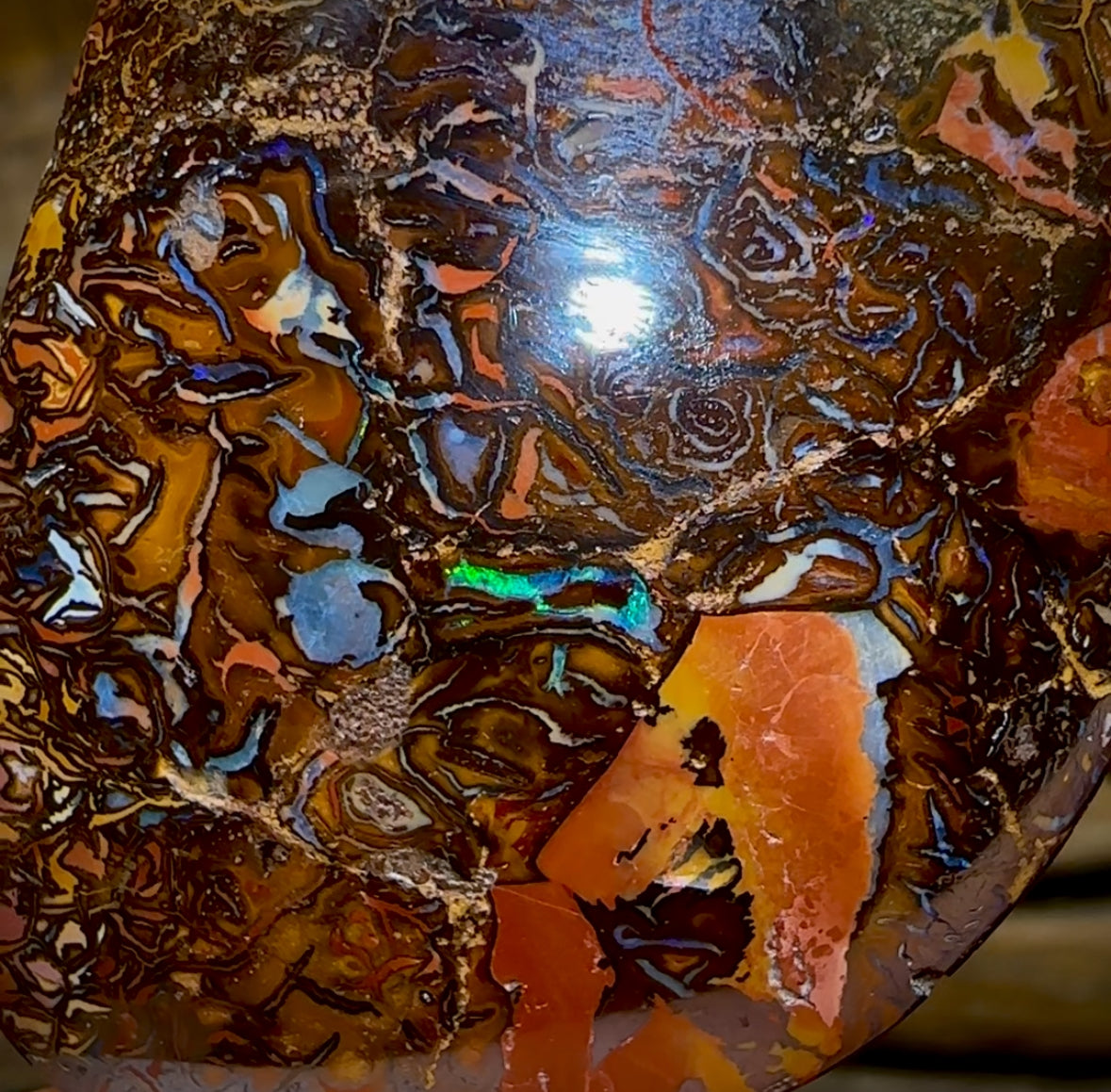 114.1cts - Big Tribal Queensland Boulder Opal from Koroit