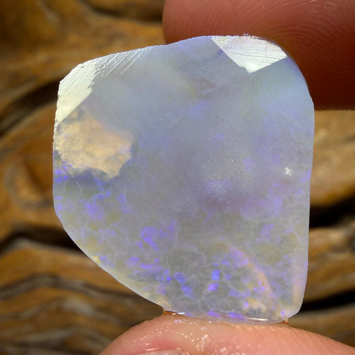 26.8cts - Lightning Ridge Semi Crystal Opal Rough Rub