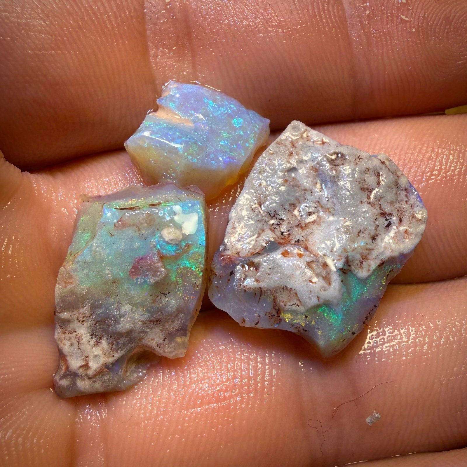 26.9cts - 3x Lightning Ridge Opal Rough Parcel