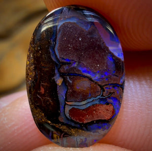 Half Price Card! 3.5cts - Tribal Yowah Nut Opal. Australian Boulder Opal