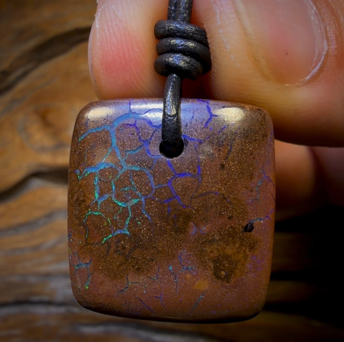 24 x 22mm - Drilled Tribal Queensland Boulder Opal Necklace
