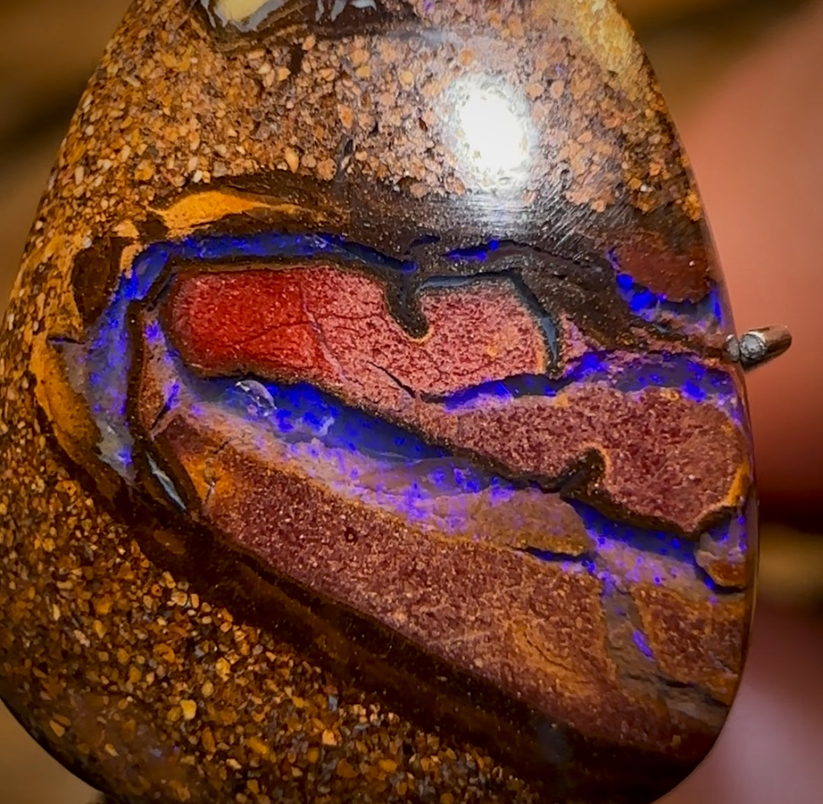 9.05cts - “Purple Bean”Yowah Nut Conglomerate Opal BARGAIN