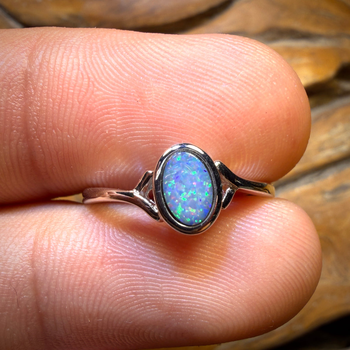 Sterling Silver - Queensland Boulder Opal Doublet Ring Bargain