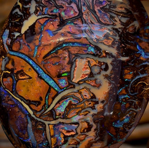 38.5cts - TOP Tribal Australian Boulder Opal from Koroit