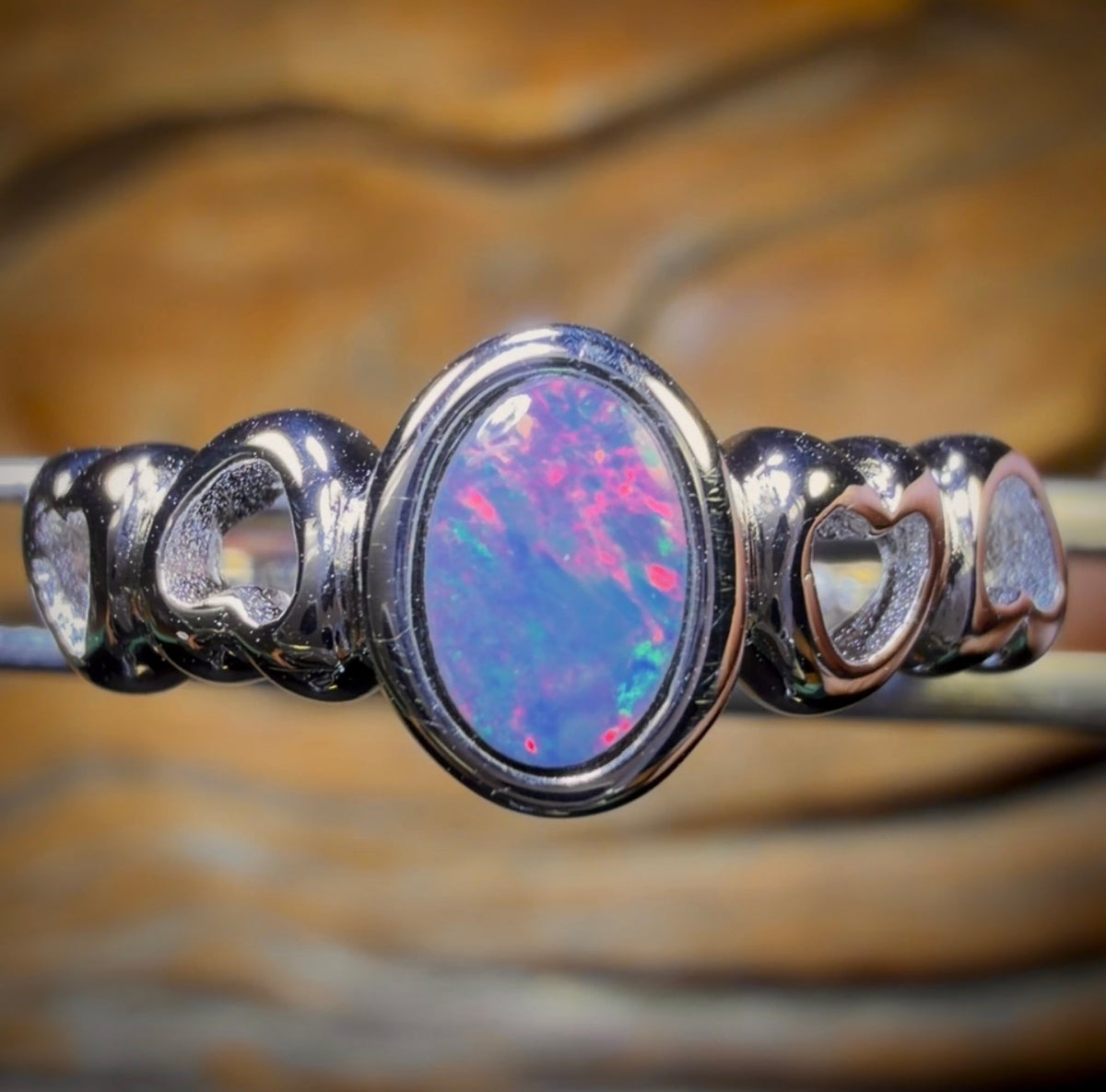 48-Hour VIP Crazy Offer Sterling Silver - Queensland Boulder Opal Doublet Ring