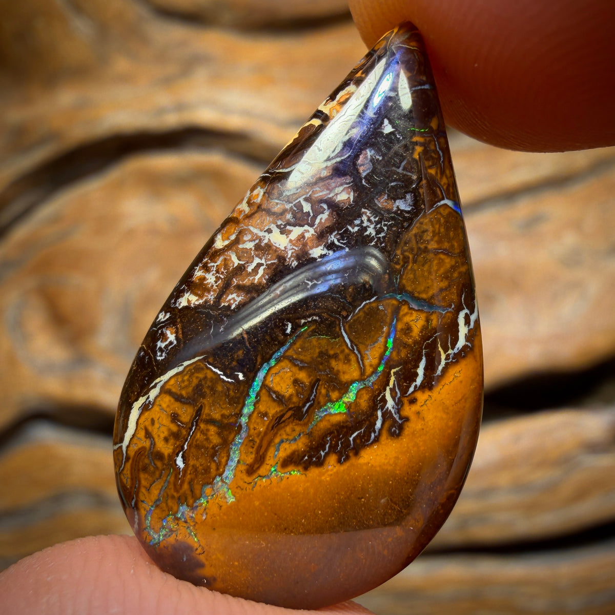 27.7cts - Tribal Yowah Nut Opal. Australian Opal