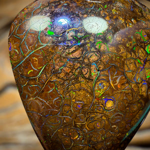 Solid Tribal Queensland Boulder Opal Pendant