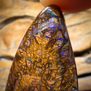 131.4cts - Tribal Yowah Nut Opal. Australian Opal Double Sided Picture stone
