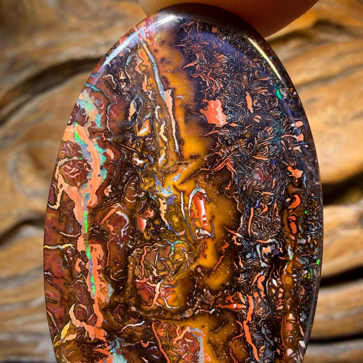 HDW 51.4cts - Tribal Australian Boulder Opal from Yowah. Double Sided