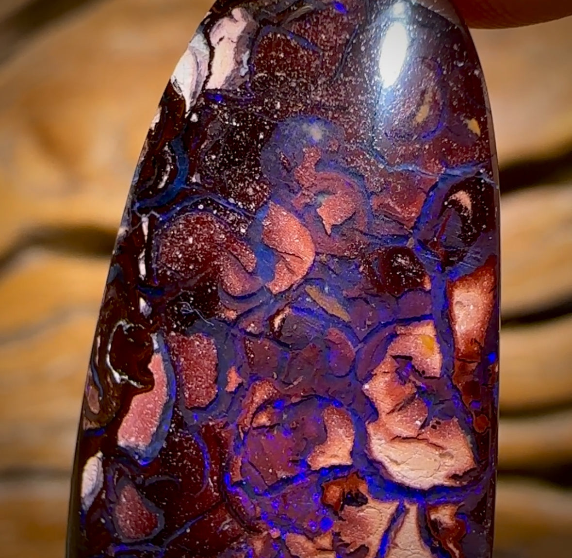 34.6cts - “Electric Purple” Tribal Queensland Boulder Opal from Yowah