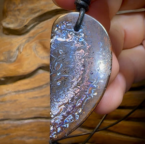 47 x 22mm - Drilled Australian Boulder Opal Necklace