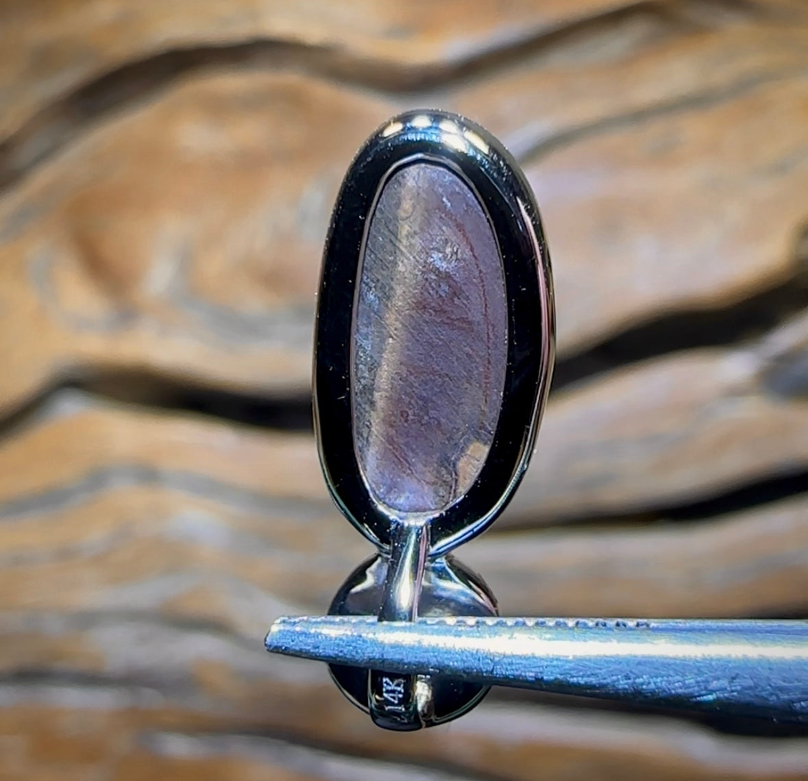 14k White Gold - Queensland Boulder Opal Doublet Pendant - Opal Whisperers