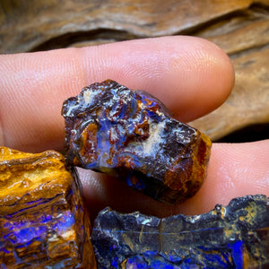 TGIF 160.2cts - 3x Yowah Nut Opal Rough Parcel. Australian Boulder Opal