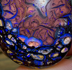 49.2cts - Celestial Veins Yowah Nut Opal. Tribal Pattern