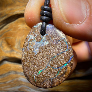 28x 22mm - Drilled Australian Boulder Opal Necklace