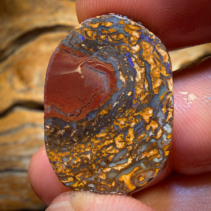 29.4cts - Tribal Yowah Nut Opal Rub. Australian Opal