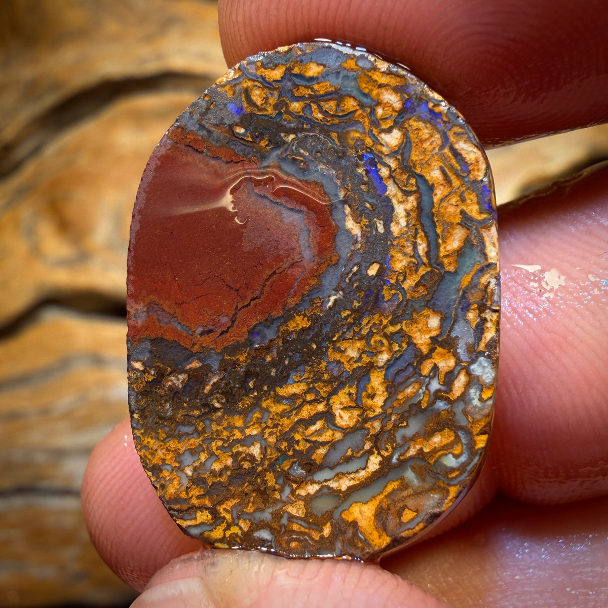 29.4cts - Tribal Yowah Nut Opal Rub. Australian Opal