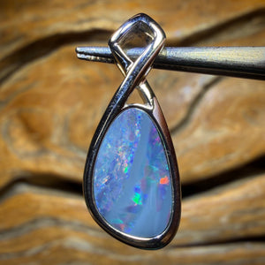 🔒Sterling Silver - WHOLESALE 9 PIECE PENDANT PARCEL. Australian Boulder Opal Doublet Jewellery