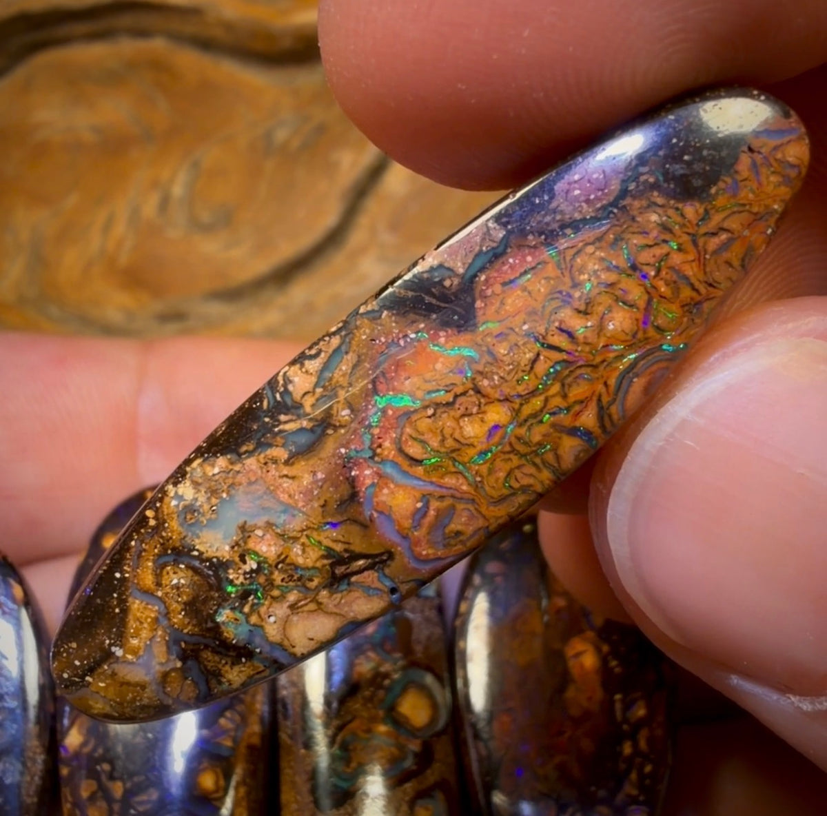 🔒 200.7cts - 5x Australian Tribal Boulder Opal’s. Wholesale Dealers Parcel