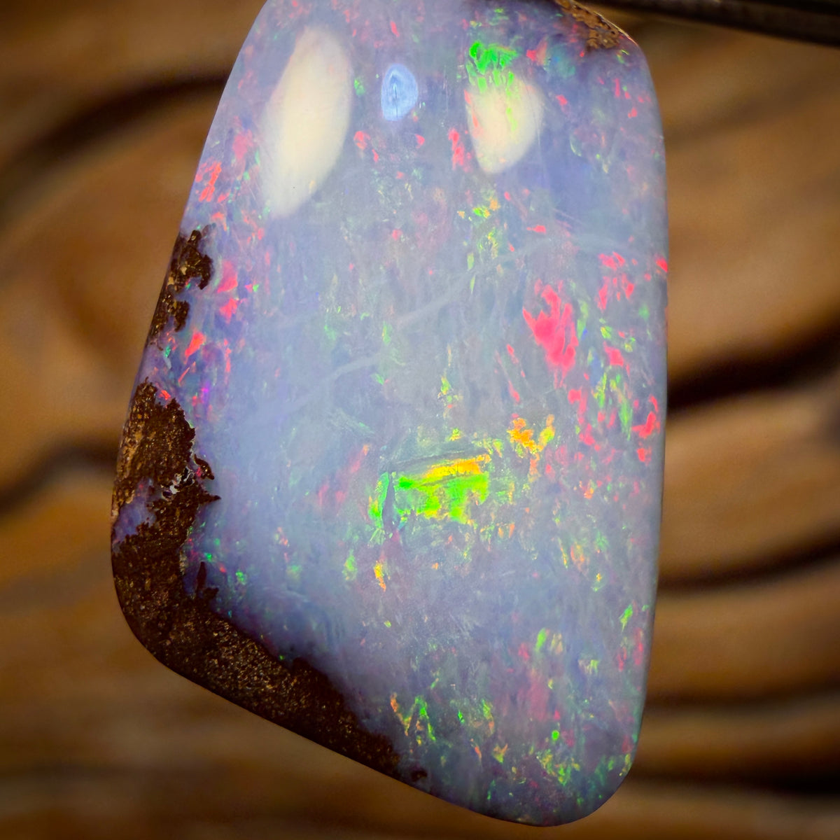Solid Queensland Boulder Seam Opal Pendant