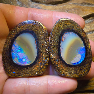 293cts - Yowah Nut Crystal Centre Rub Specimen Pair