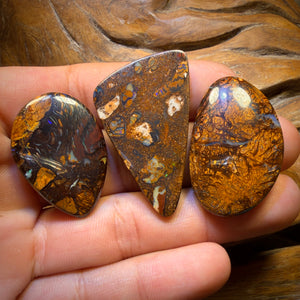 142.7cts - 3x Australian Tribal Boulder Opal’s. Wholesale Parcel