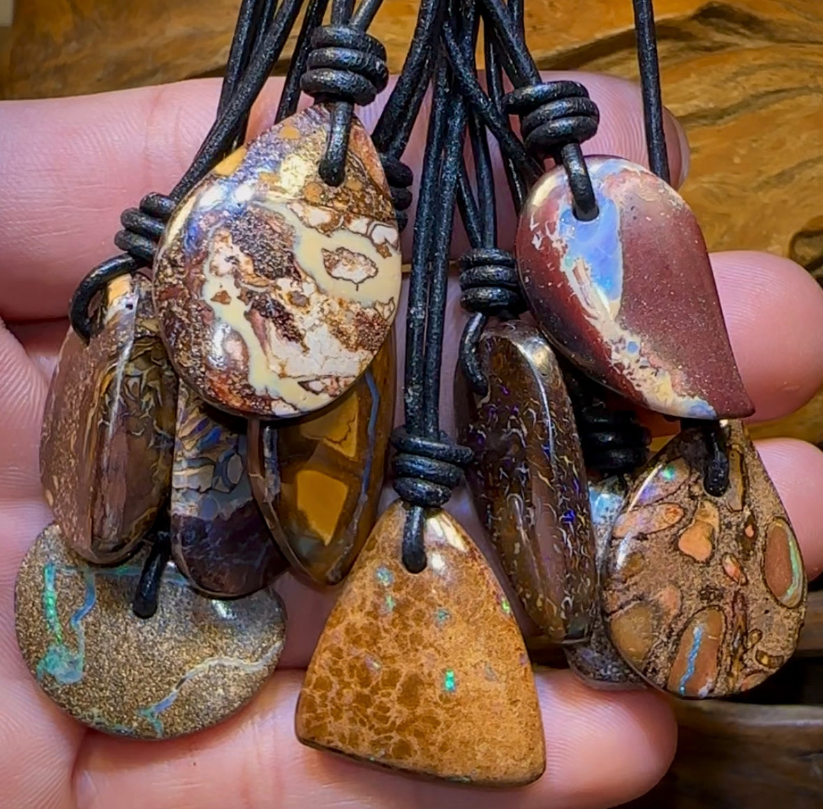 10x Drilled Yowah Boulder Opals. Bulk Wholesale Dealers Package BARGAIN - Opal Whisperers