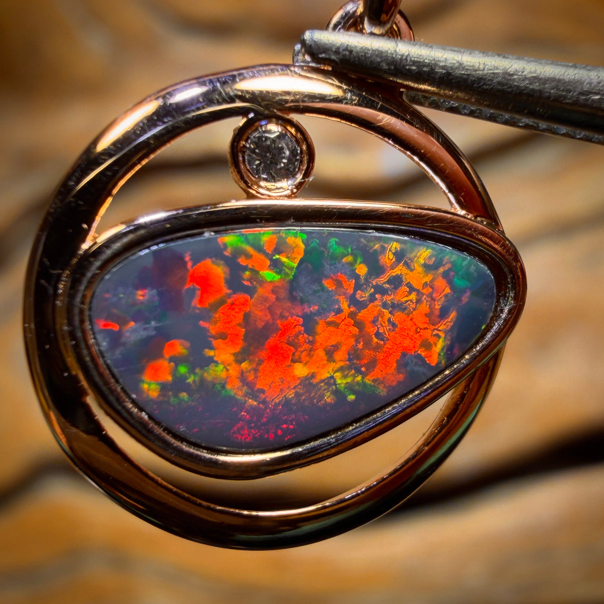 Sterling Silver - Queensland Boulder Opal Doublet Pendant