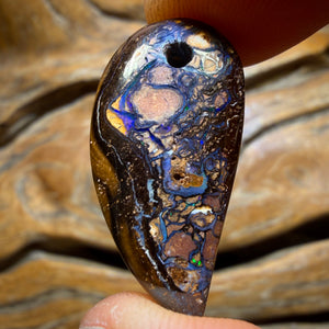 29 x 14mm - Drilled Tribal Queensland Boulder Opal