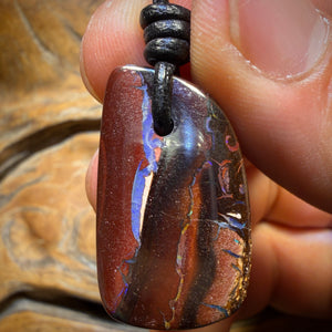 29 x 17mm - Drilled Tribal Queensland Boulder Opal Necklace