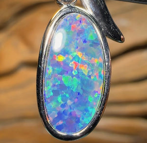 Silver - Queensland Boulder Opal Doublet Pendant - Opal Whisperers