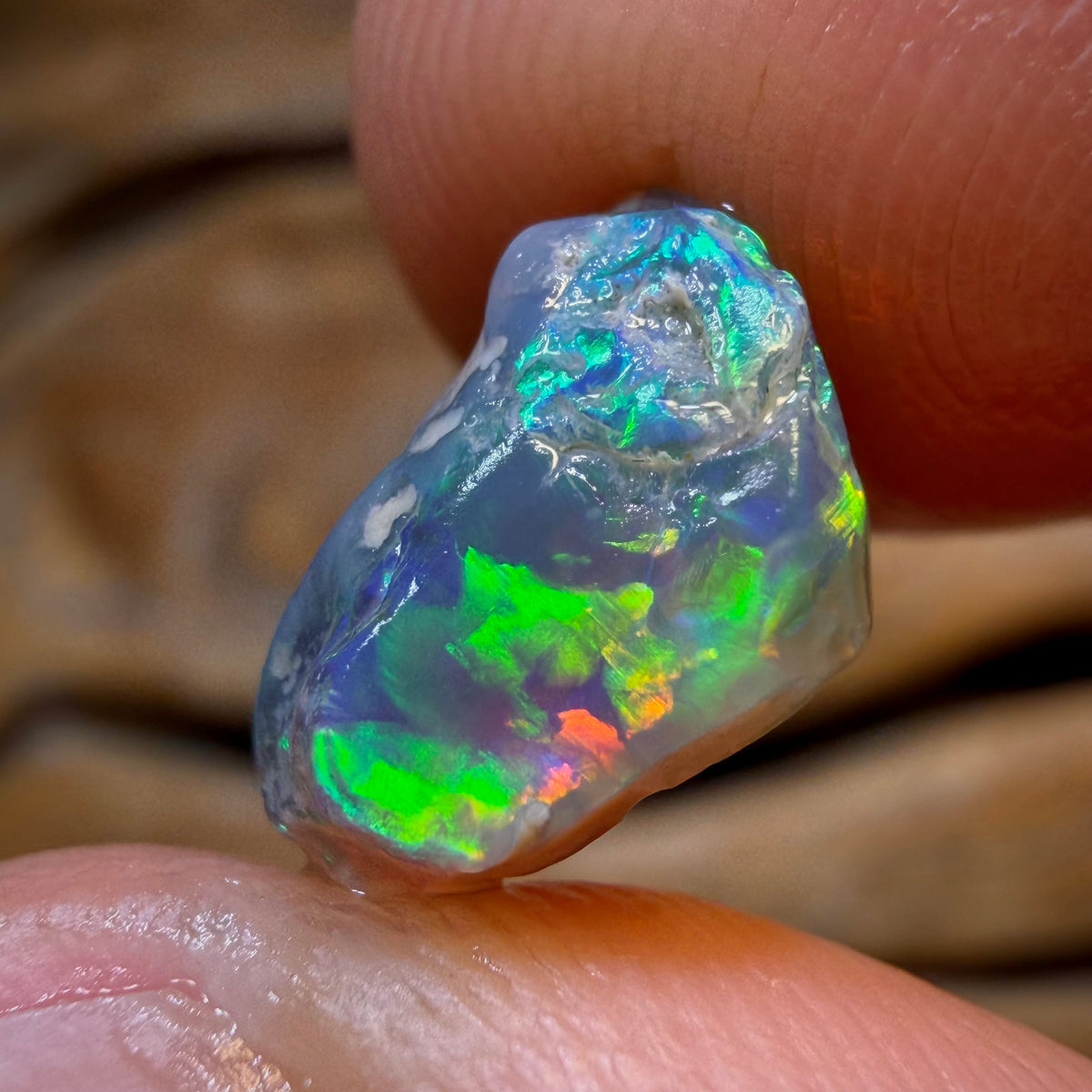HDW 5.1cts - Lightning Ridge Dark Crystal Opal Rough Piece