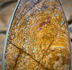 Sterling Silver - Tribal Boulder Opal UNISEX Pendant