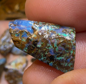 159.5cts - 12 x Queensland Boulder Opal Rough Rubs - Opal Whisperers