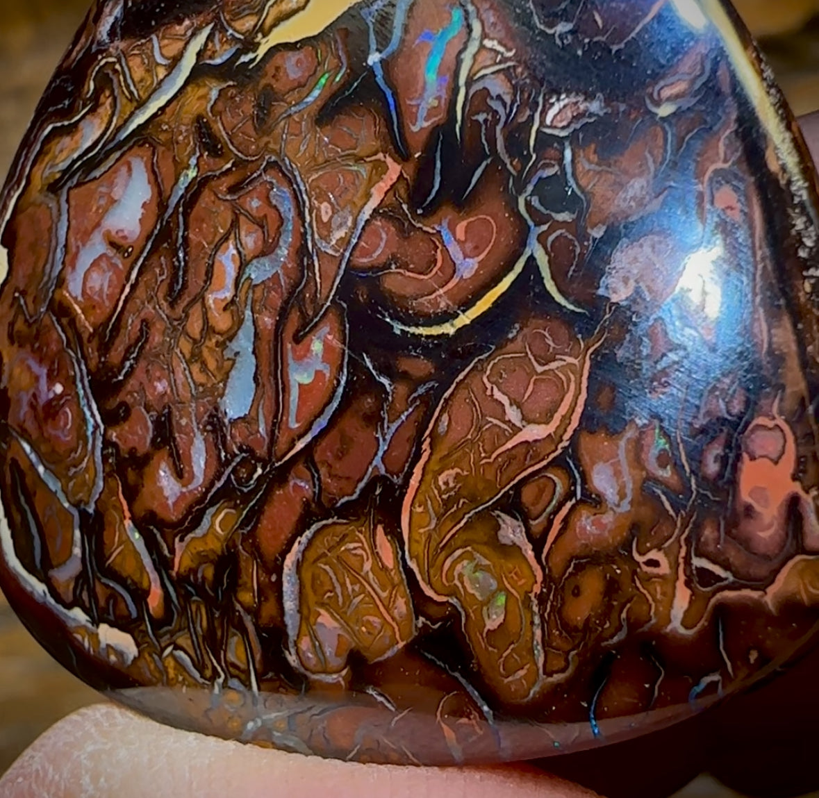 108.7cts - Big Tribal Queensland Boulder Opal from Koroit
