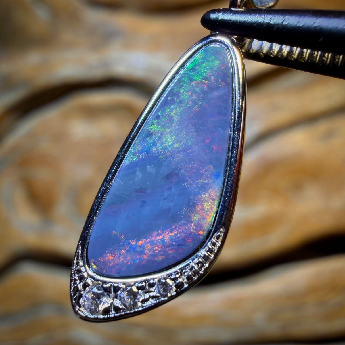 TGIF Sterling Silver - Queensland Boulder Opal Doublet Pendant