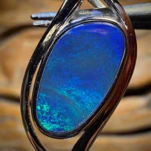 🔨 AUCTION 🔨 Sterling Silver - Queensland Boulder Opal Doublet Pendant