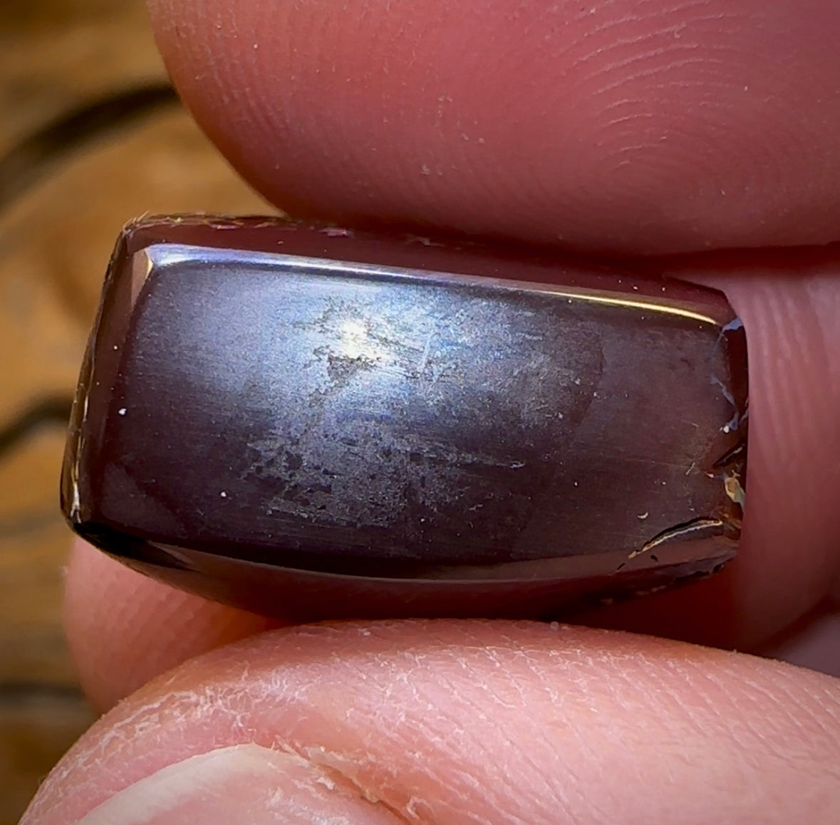 18.4cts - “Electric Zebra”Top Tribal Koroit Nut. Black Ironstone Opal - Opal Whisperers