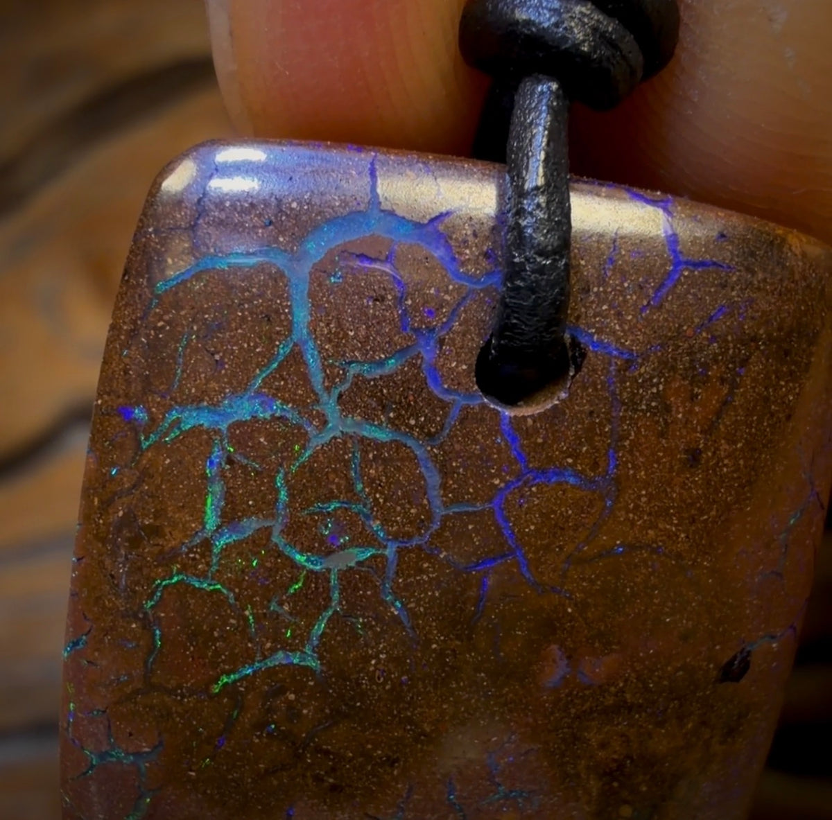 24 x 22mm - Drilled Tribal Queensland Boulder Opal Necklace