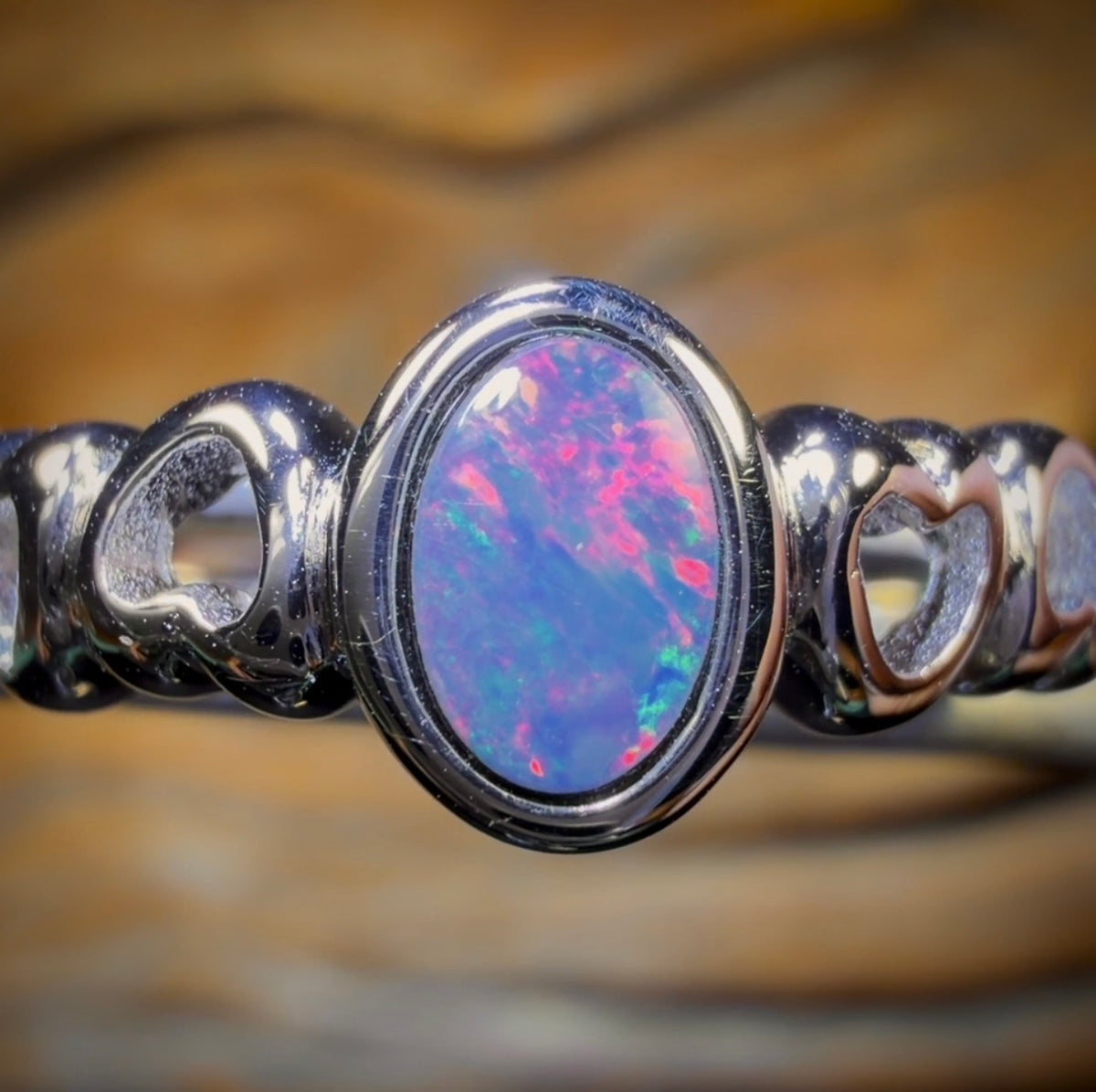 48-Hour VIP Crazy Offer Sterling Silver - Queensland Boulder Opal Doublet Ring