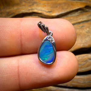 Wildcard! Sterling Silver - Queensland Boulder Opal Doublet Pendant