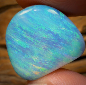38.1cts - Best Scandinavian /Aka Ice Blue GEM Queensland Boulder Seam Opal