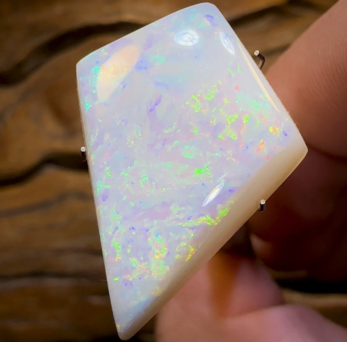 14.5cts - Old School Cut 35+ Yrs. GEM South Australian White Opal - Opal Whisperers