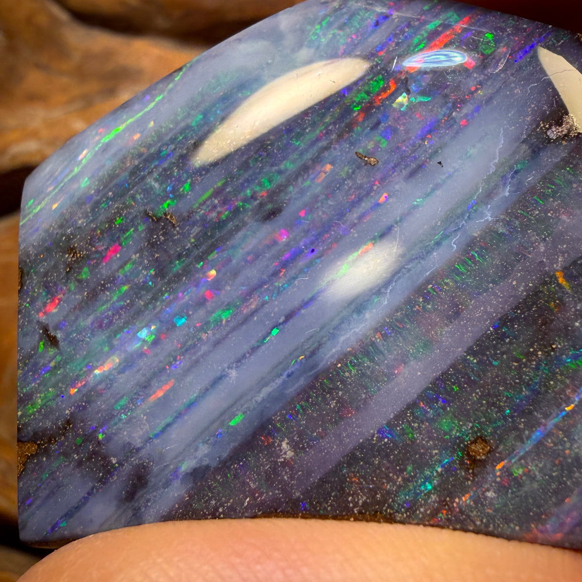 “Set in Stone” - Private Collector Acquisition  - “Slip Stream” 98.6cts - Top Australian Boulder Seam Opal