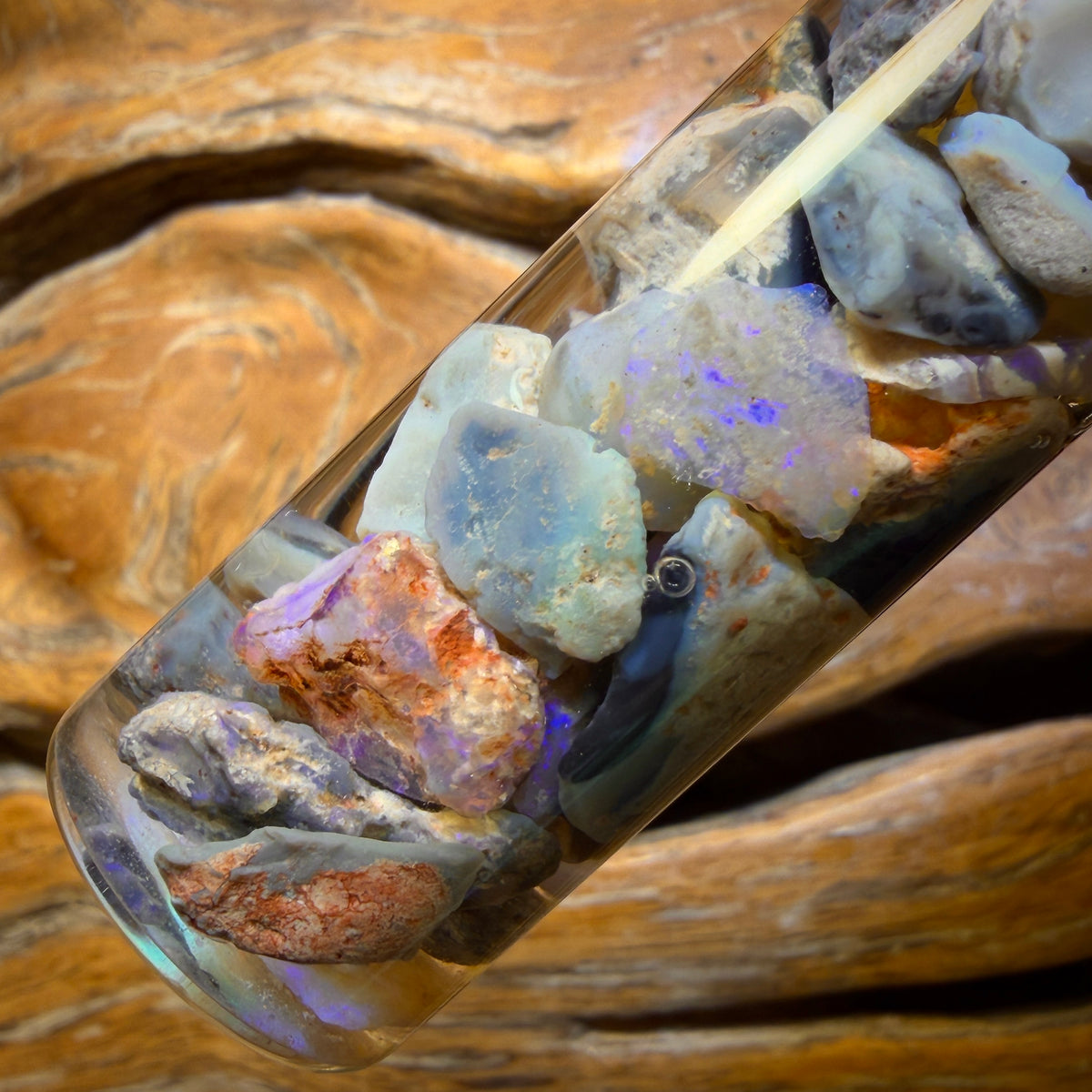 122.2cts - Lightning Ridge Opal Vial