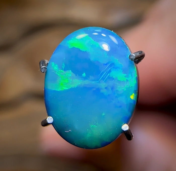1.2cts - Lightning Ridge Black Opal Doublet - Opal Whisperers
